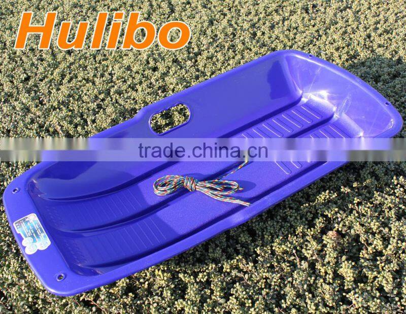 CE Approved Plastic Snow Glider Toboggan Snow Sledge with rope Kids Plastic Ski toys