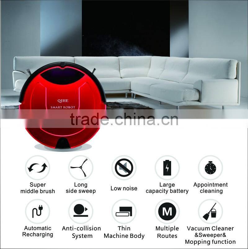 Shenzhen China wholesale white good quality lithium battery low price smart dry and wet robot vacuum cleaner