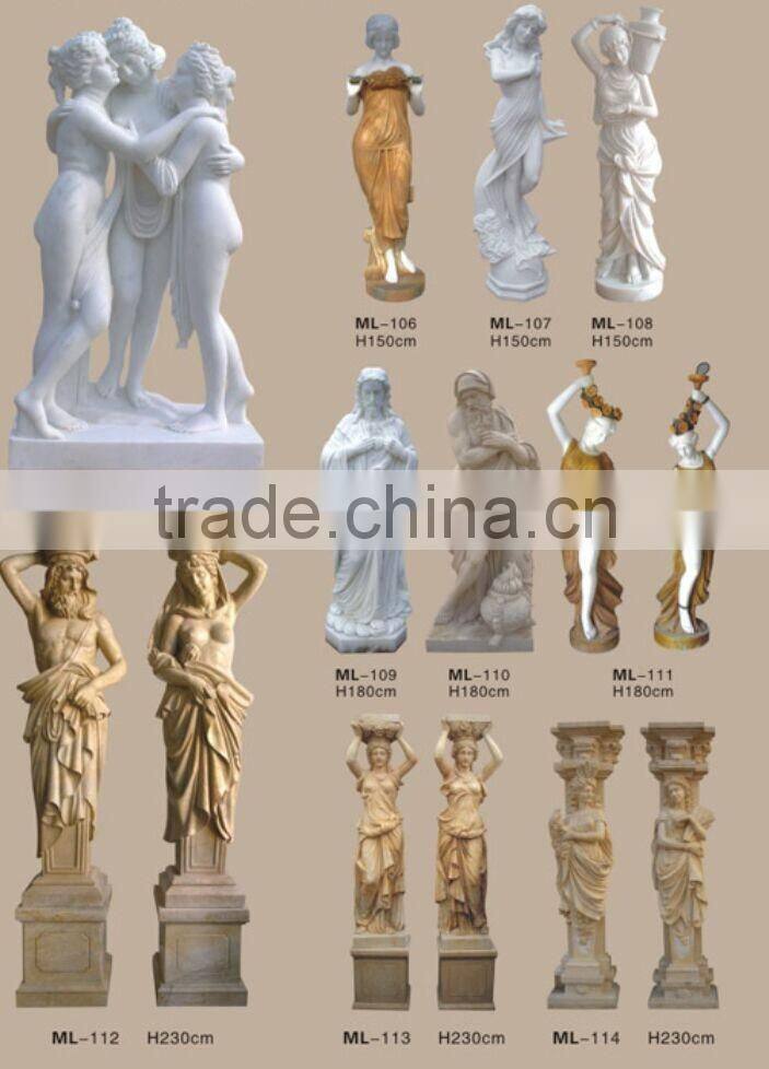 Forgener white nake man statue