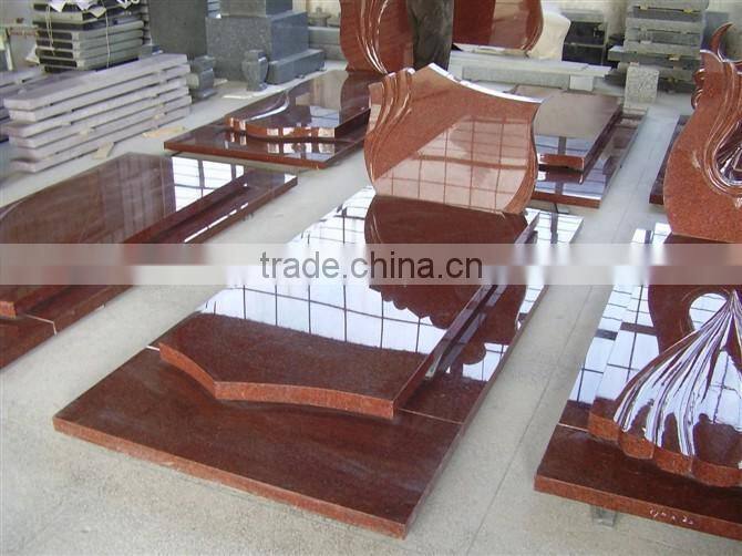 Red granite bench tombstone prices
