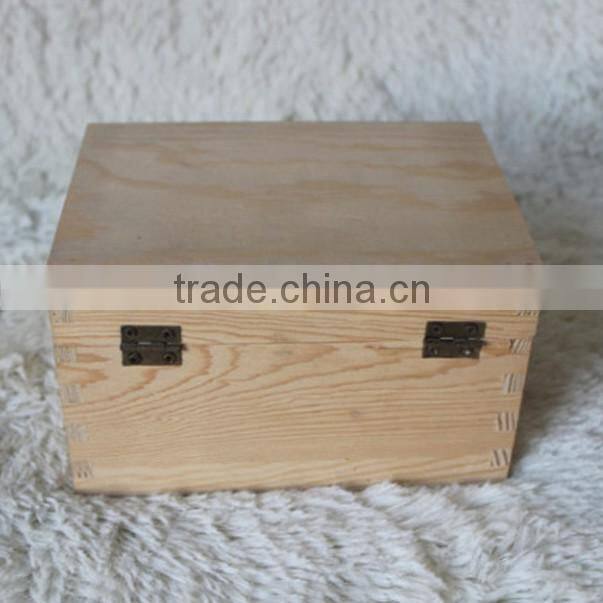 Pine wooden jewellery box accept custom densing size logo