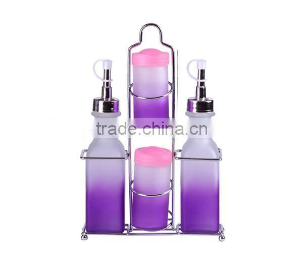 200ml 350ml 600ml glass oil & vinegar bottle with color coating