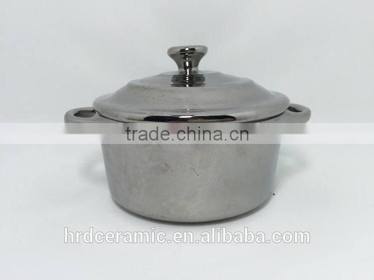 Stocked Stainless Steel Double Handle electric hot soup pot