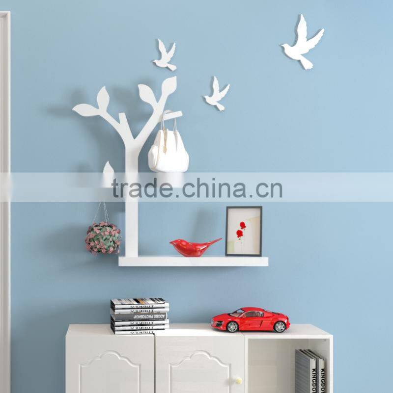 eco-friendly tree shape DIY coat clothes rack wooden coat hanger wall mounted coat rack