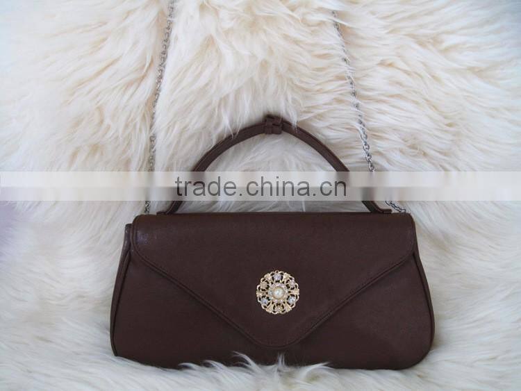 Genuine leather cow leather cosmetic bag , makeup bag