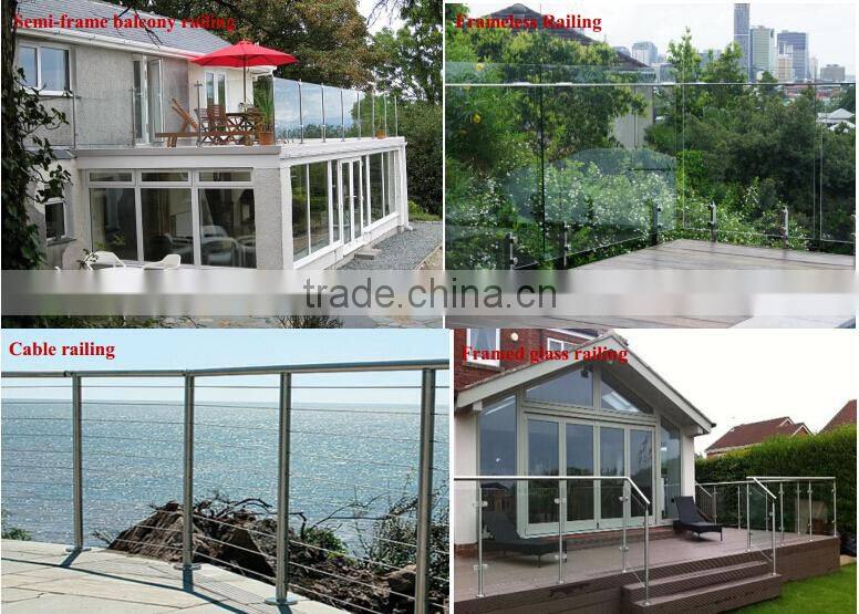Frameless glass railing glass fence glass standoff or glass adapters