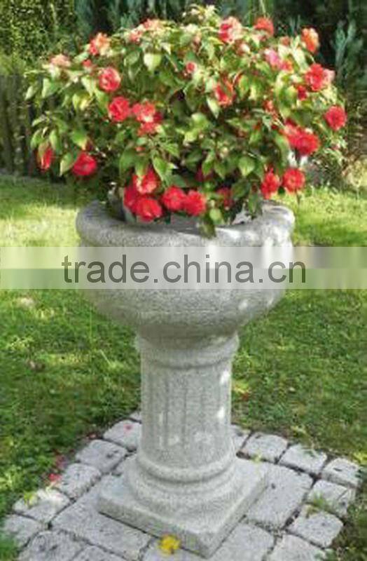 garden stone flowerpot