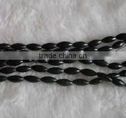 wholesale 16" 5-12mm genuine black elliptical shaped price coral beads