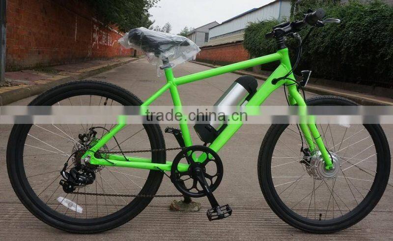 26 inch front wheel motor electric road bike e bicycle with bottel battery