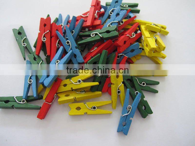 Eco-friendly small wooden clothes clips, wooden clip for clothes