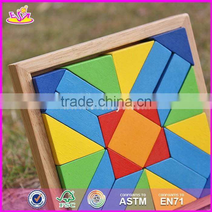 2017 Best design 25 pieces kids educational wooden blocks toys W13A128-S