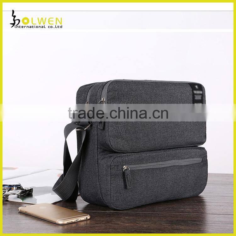 Custom Stylish Men's Business Shoulder Bag for Laptop and Tablet