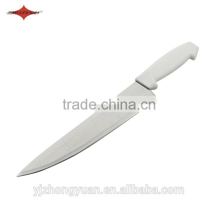 ZY-B10512 10 inch stainless steel chef kitchen knife with comfortable PP handle