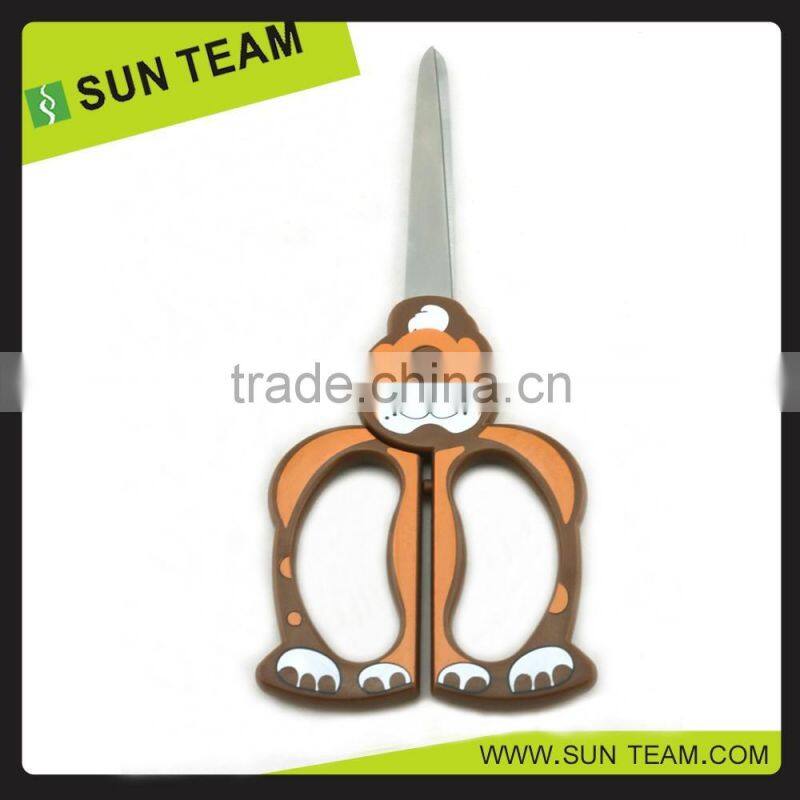 Wholesale heat printing animal plastic handle chopping cutting scissors household scissors