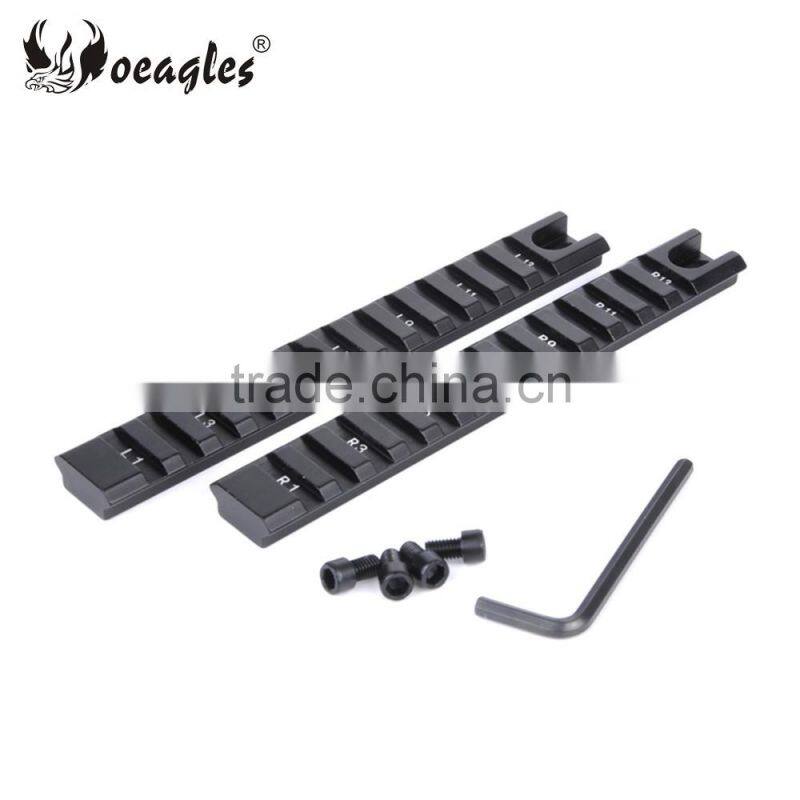 Oeagles D002 Picatinny Rail 21mm Rail for Rilfe Flashlight Scope Mount Weaver,1 pair