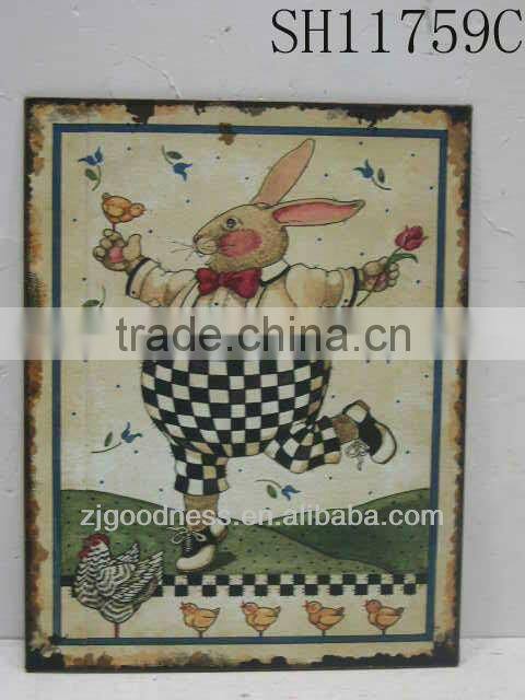 HOT SALE 8''x10-3/4'' ART WALL PLAQUE RUSTY GARDEN DECORATION