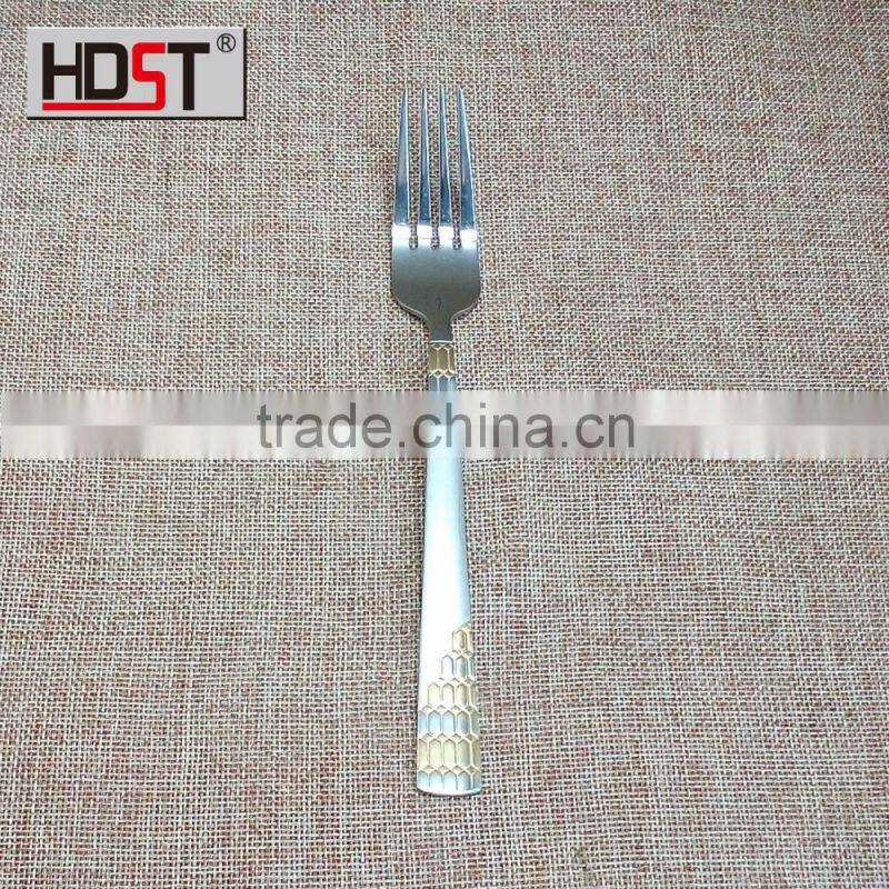 Popular 2016 years Wedding series 18/10 stainless gold plated cutlery set