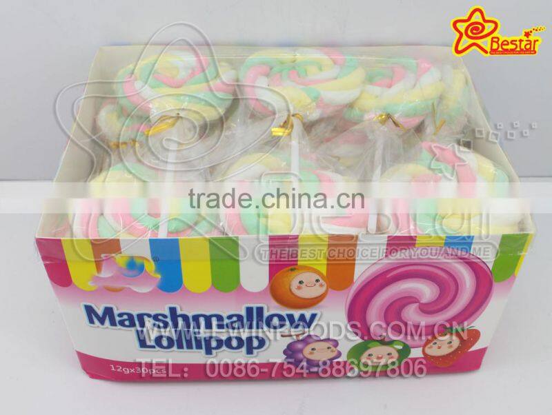 Twisted Marshmallow Lollipop Candy Fruity Flavor