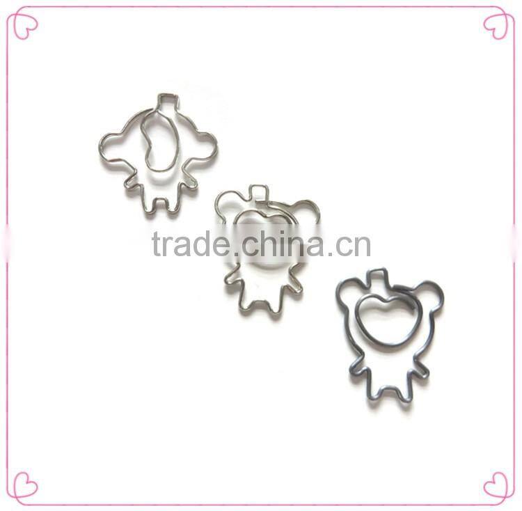 Nickel plated metal clip animal shape paper clips