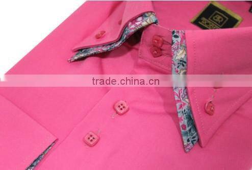 Italian designs shirts Mens floral double collar dress shirts