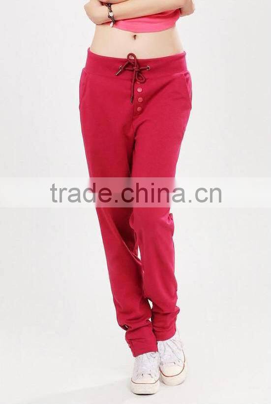 OEM new design cheap women fashion sweapants cotton french terry pants jogger pants China manufacturer
