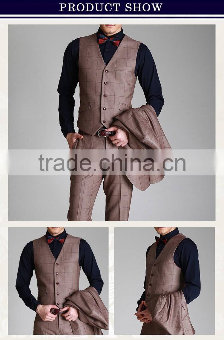 2017 hot sale latest pant coat picture men formal suits with stripe fabric