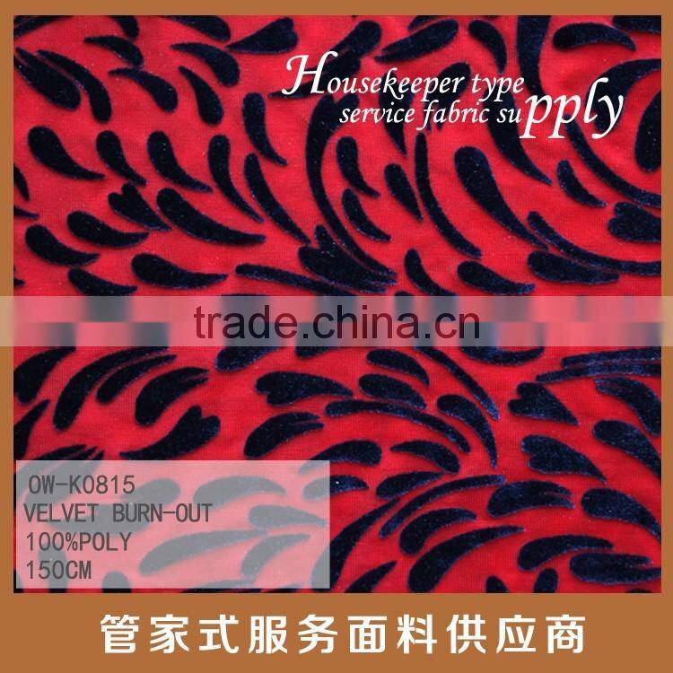 100% POLY VELVET BURN OUT FABRIC