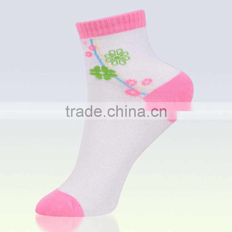 Jacquard flowers sock woman