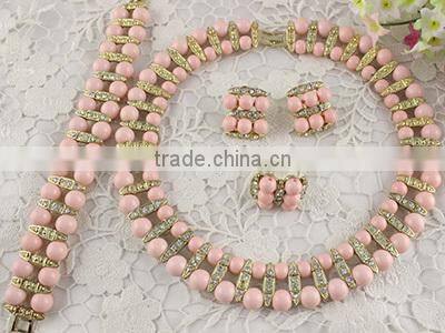 Promotional Custom Nigeria African Beads Jewelry Set BJ0005-1