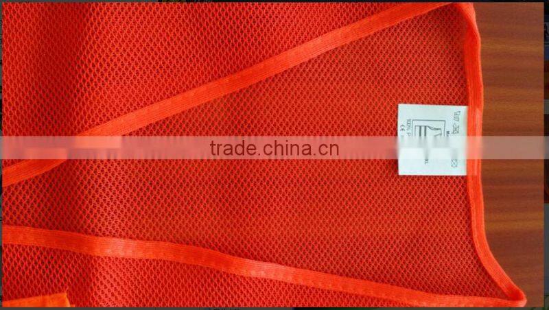 new design orange mesh reflective vest white ruban vest zipper vest