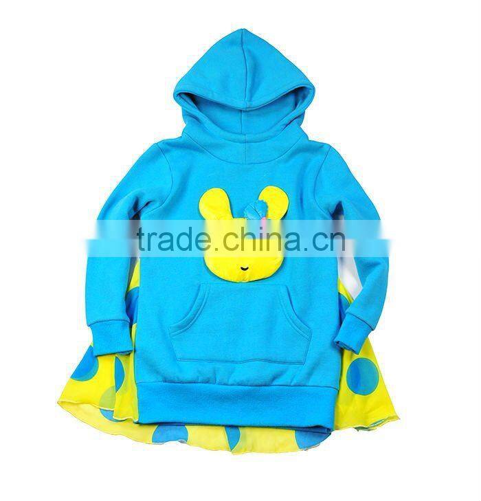 High Quality Kids Autumn Hooded Fleeces Guard Coat For Girls