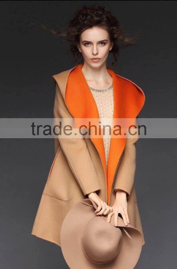 100% hand made 100% wool winter women coat