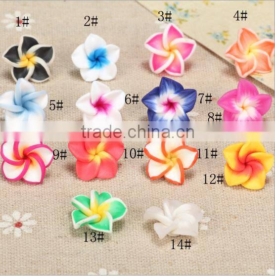 Multicolor flower clay beads diy handmade flower Porcelain charms cheap Ceramic beads wholesale