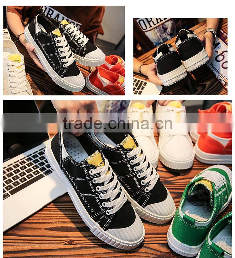 China wholesale cheap man flat walking canvas shoes