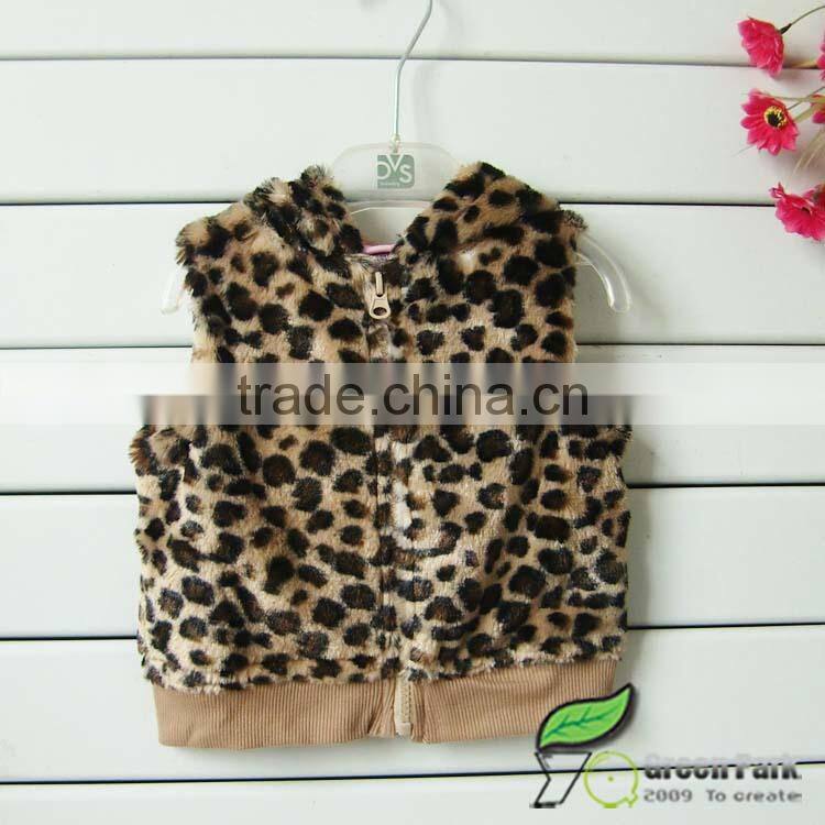 fashion girls leopard feather vest +pink long sleeve sweetie t shirts+Jeans 3pcs outfits girls suits baby clothing sets winter