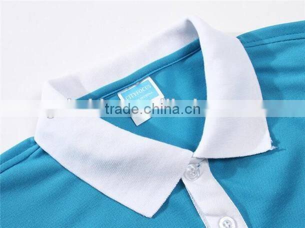 Latest design contrast collar camisetas polo t shirt