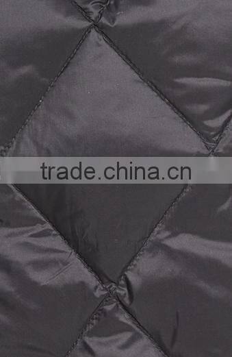 Black Packable Diamond Quilted Padding Long Coat Jacket For Women