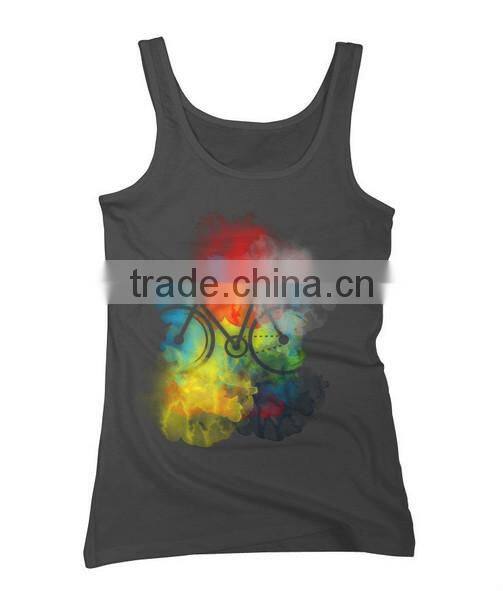 Alibaba china custom printing 100 cotton womens tank top loose,wholesale high visibility tank top