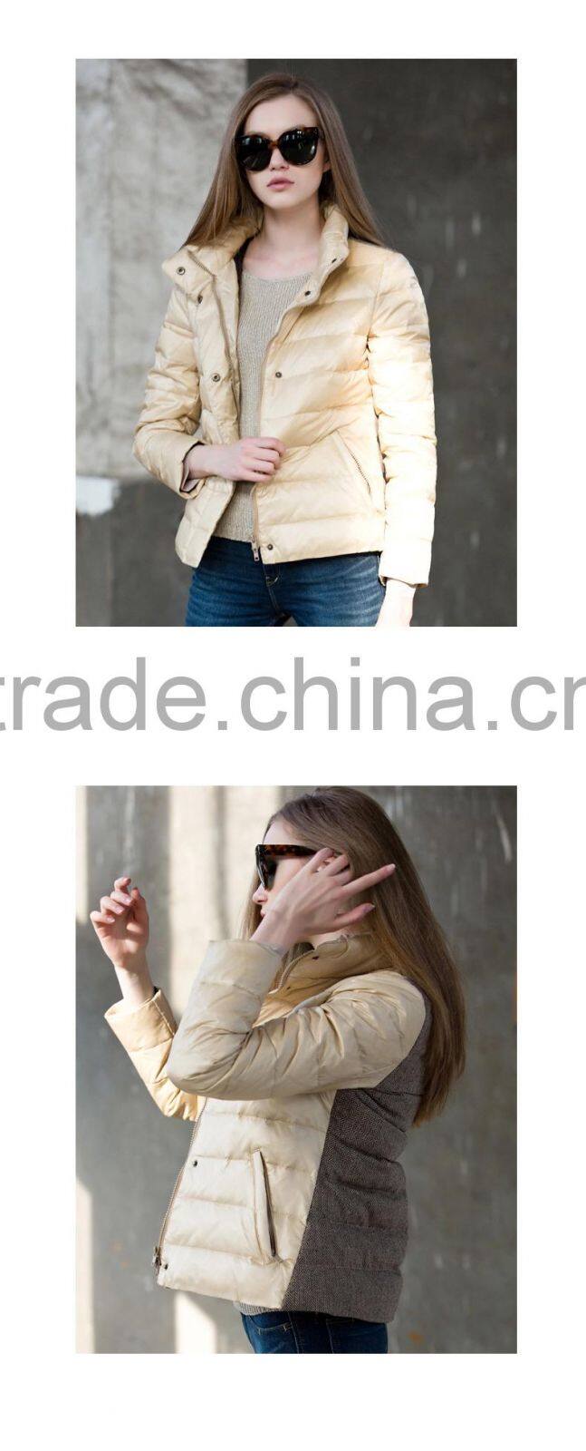 2015 New Fashion Women Duck Down For Short Jiont Women Jacket
