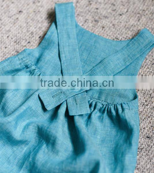 Baby Romper Linen Fabric Jumpsiut Soild Colors Newborn Baby Wear Clothes