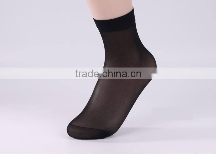 Amazing 10 Pairs/ lot Black nude Pure Color Short Sock Thin Transparent Crystal Silk Socks Girl Summer Women's Socks