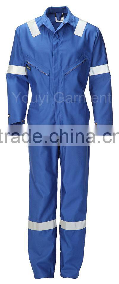 blue 6 oz Nomex FR viscosefire retardant coverall with 3M Scotchlite