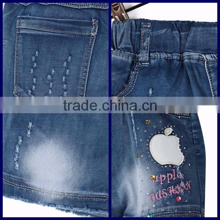 Latest design high quanlity trend fashion wholesale kids ripped jeans pants