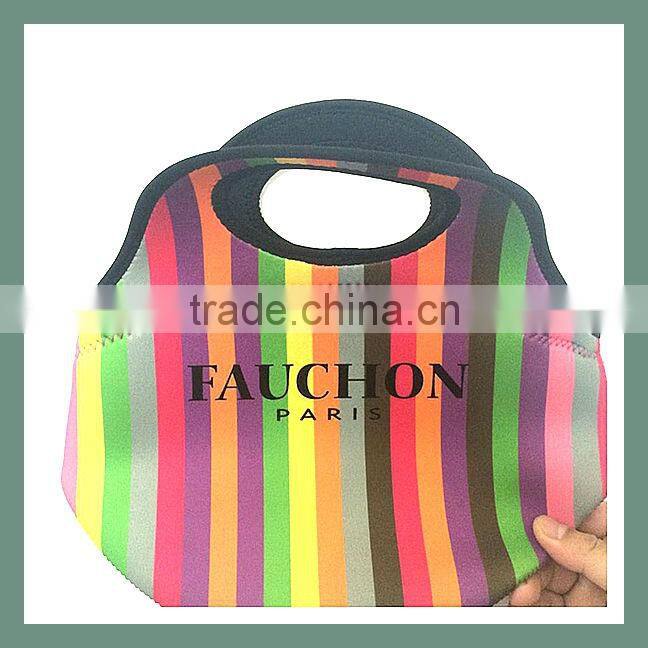 kid neoprene fabric school bag and lunch bag set