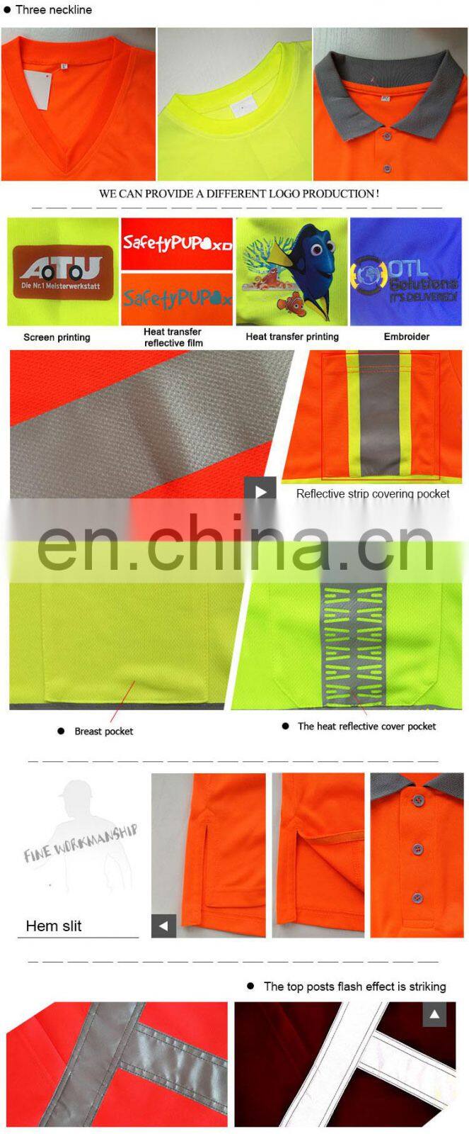 high visibility new design safety reflective men shirt