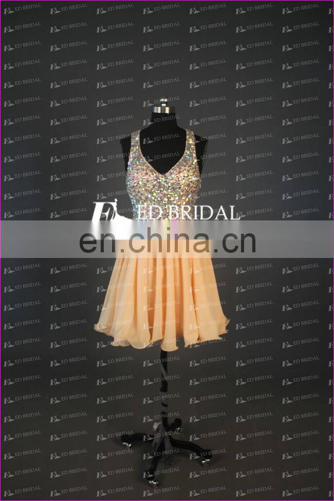 CE738 Hot Real Pictures of Sexy Halter Short/Mini Bling Beaded Cocktail Dress