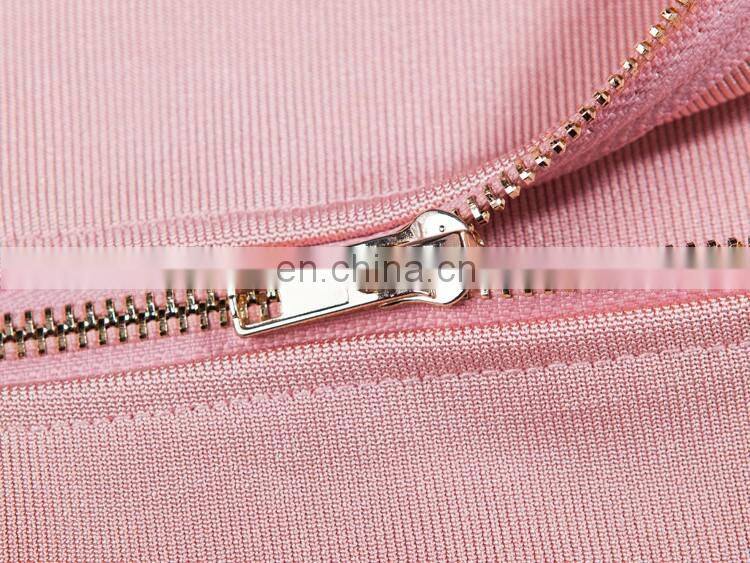 Amigo 2017 two pieces black bandage dress suit sexy evening dresses with halter crop top and midi irregular skirt for women