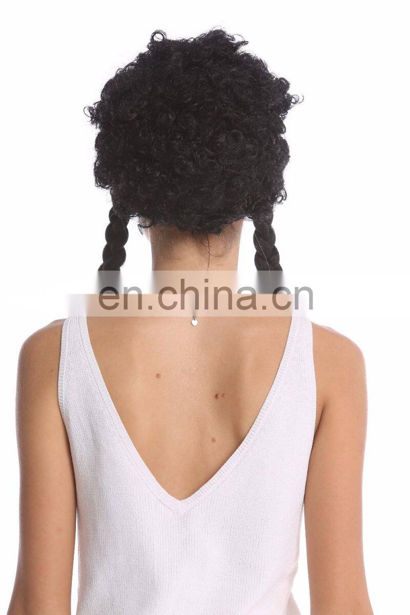 Cute wigs Black Curly Braids wigs for Party P-W205