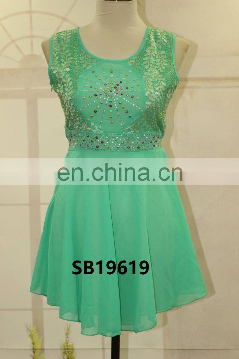 Short Sleevel woman Chiffon Top and Lady Shirts Design