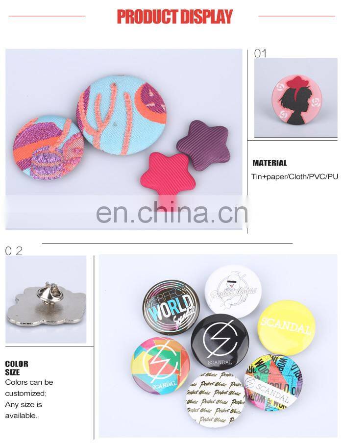 Custom logo custom heart button pin badge